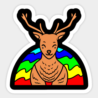 Cute sika deer Sticker